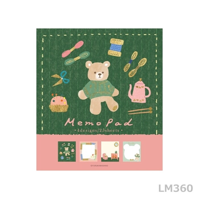 Furukawashiko - Knit and Bear - memo pad