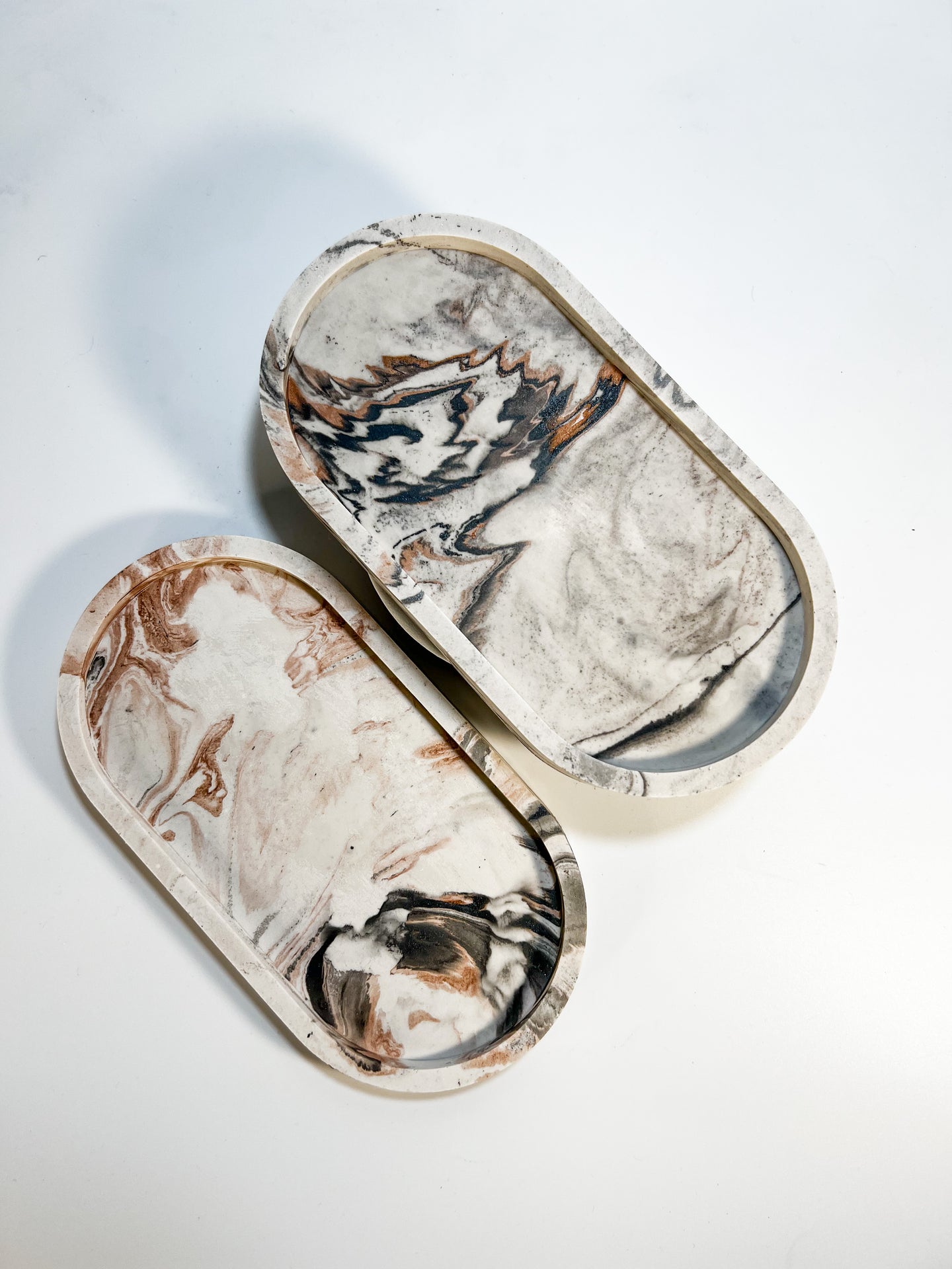 Oval Cement Trinket Tray