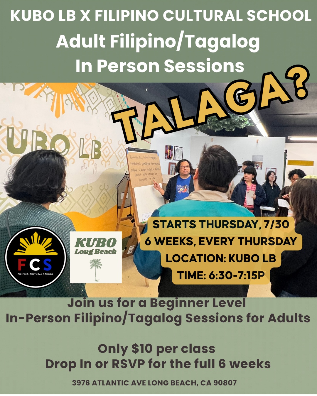 Adult Filipino/Tagalog In Person Language Sessions
