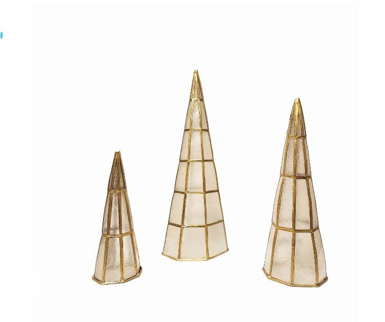 6" Capiz Conical Tree (Natural)