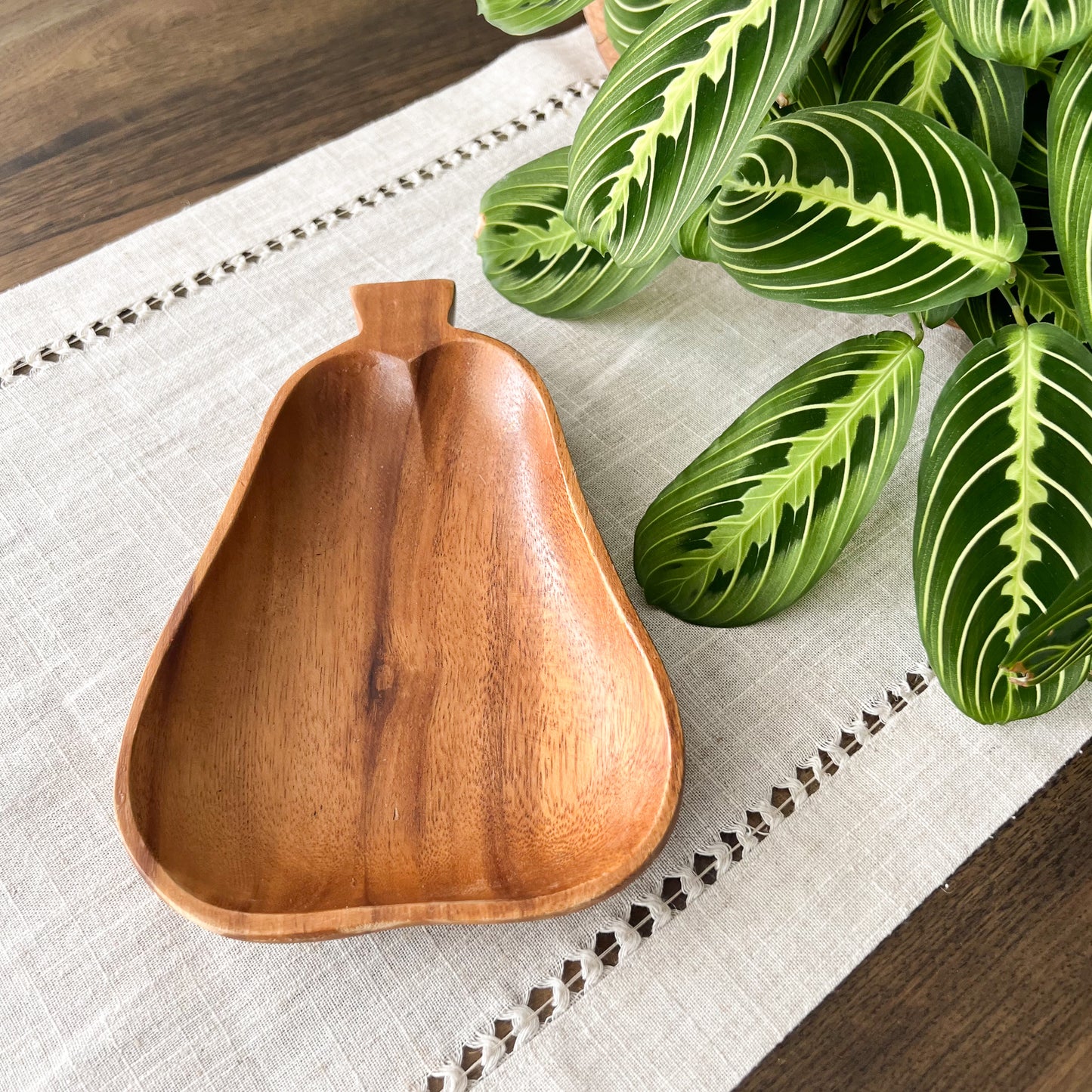 Pear Shaped Monkeypod Trinket Dish
