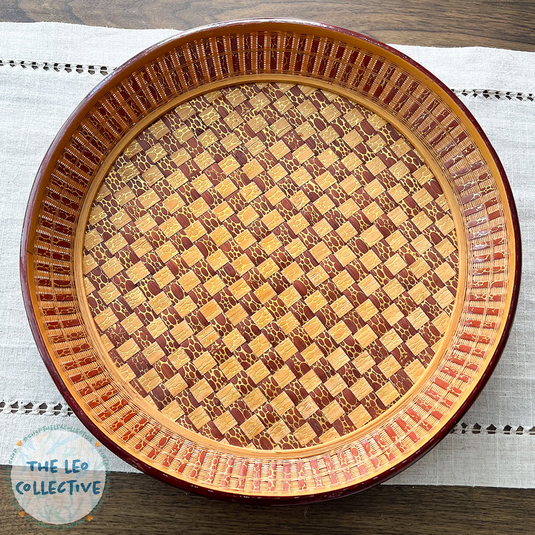 Red & Gold Splatter Tray