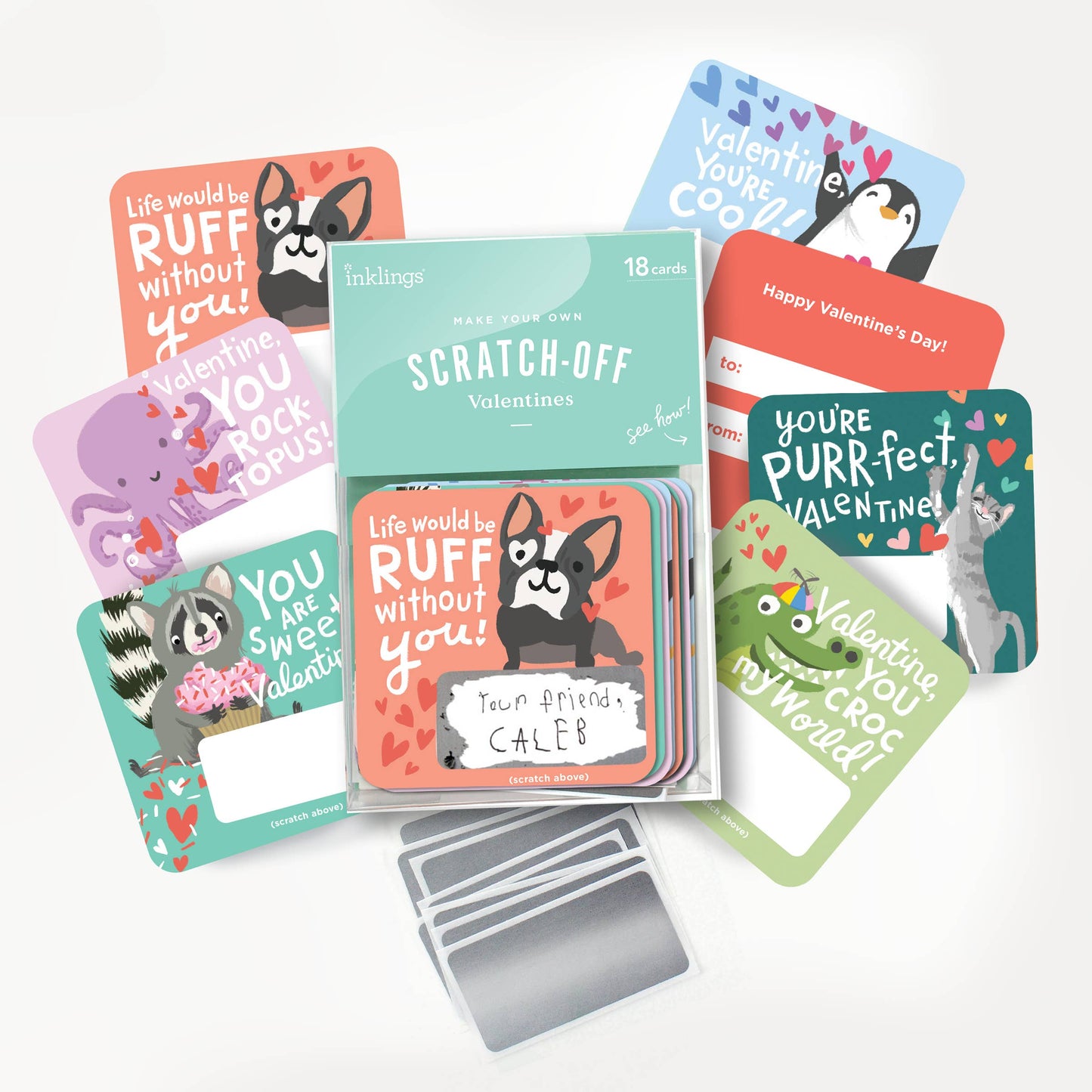 Scratch-off Valentines - Animal Puns