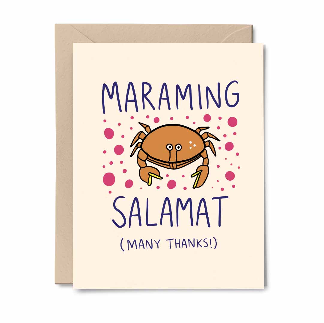 Maraming Salamat (Many Thanks!) - Thank You Card: Green Bubble