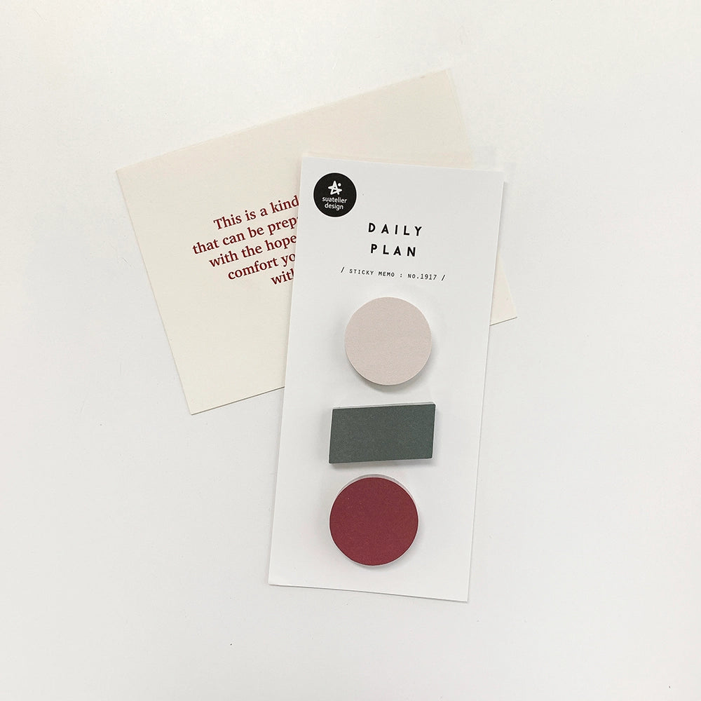 Suatelier sticky memo - 1917 - daily plan