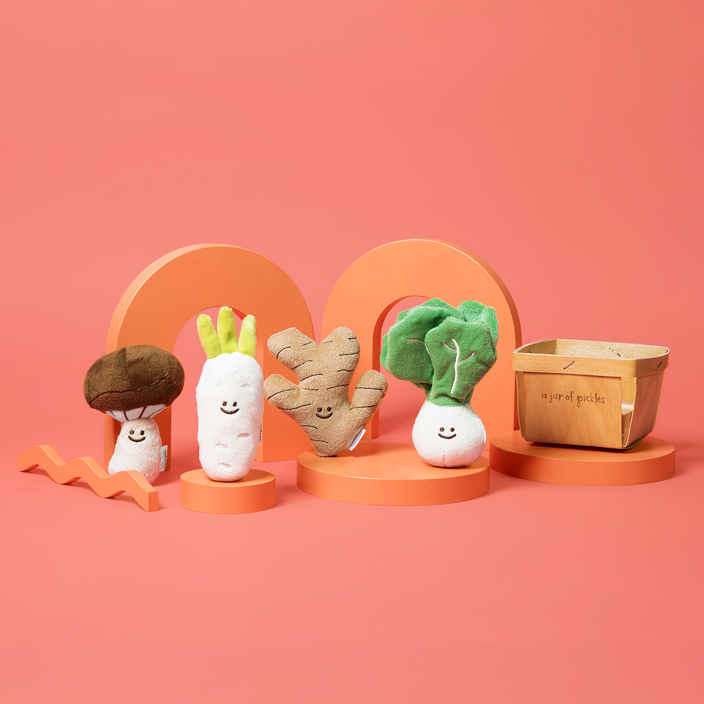 Mini Vegetable Veggie Plushie Set