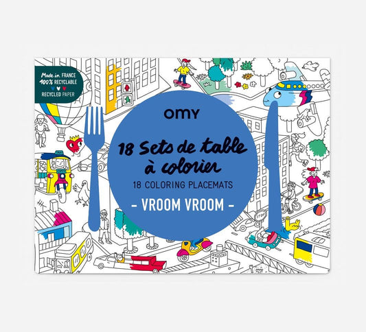 Vroom Vroom! Coloring Placemat