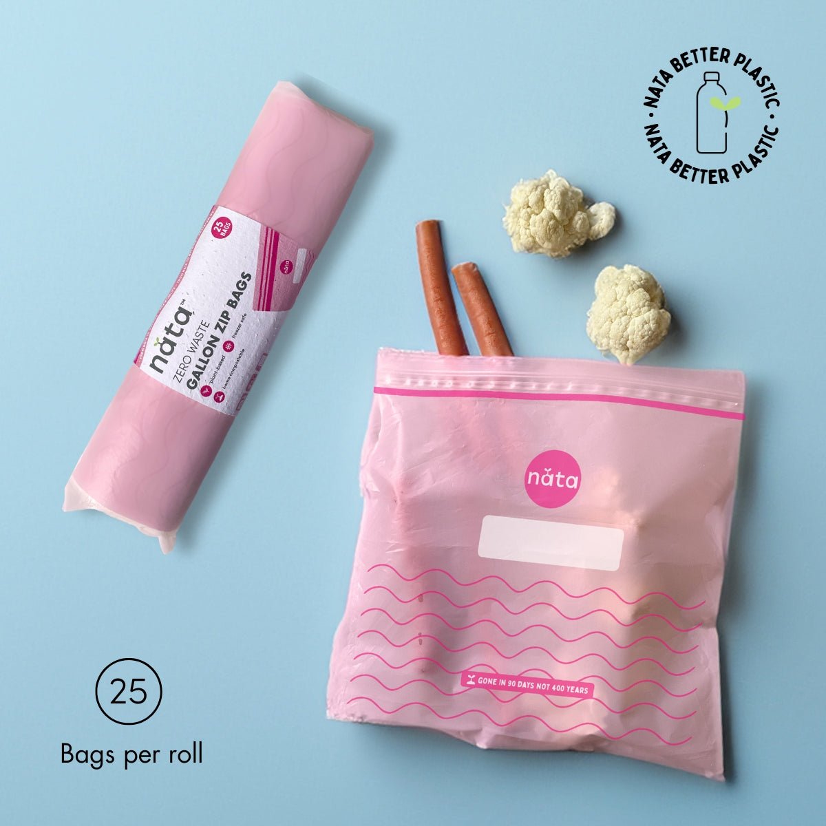 Nata Zero Waste Gallon Zip Bags