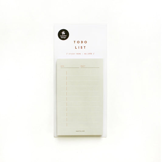 Suatelier sticky memo - 1936 - to do list