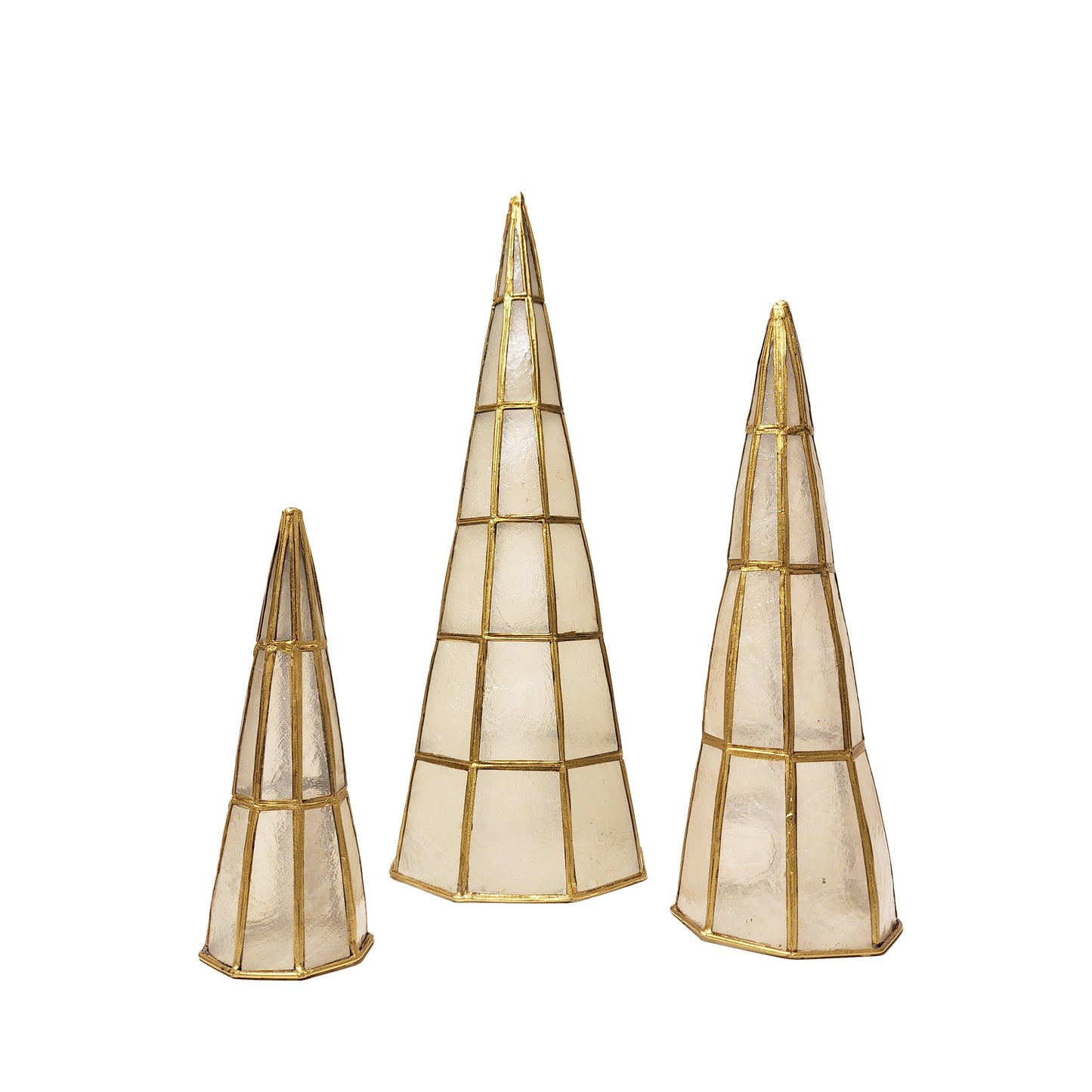 9.25" Capiz Conical Tree (Natural)