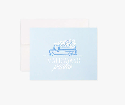 Paskong Blue Jeepney Card