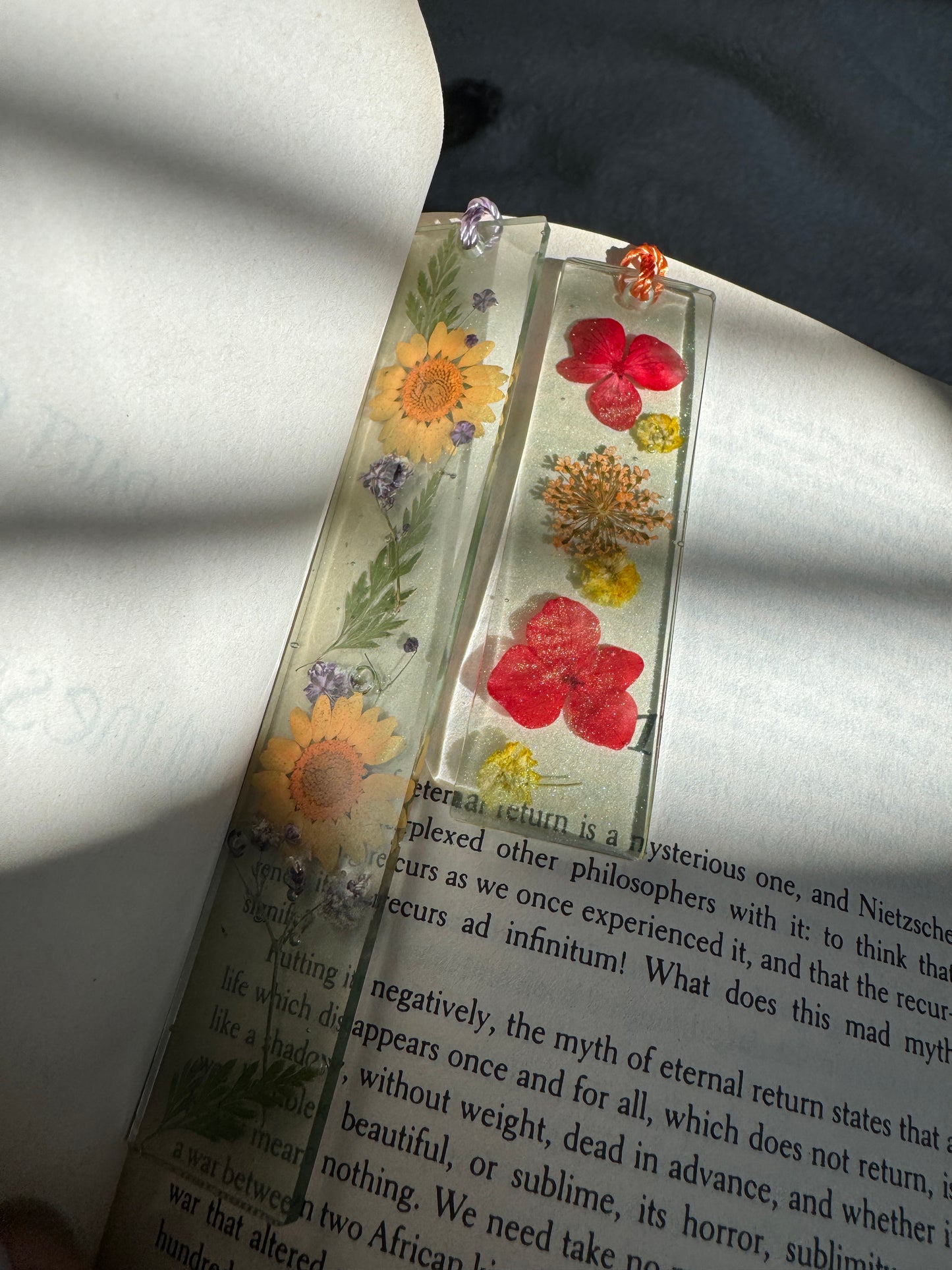 Handmade Floral Bookmark - Large