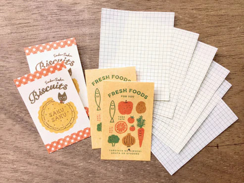 Furukawashiko Mini Letter Set - Marche Vegetables & Biscuits