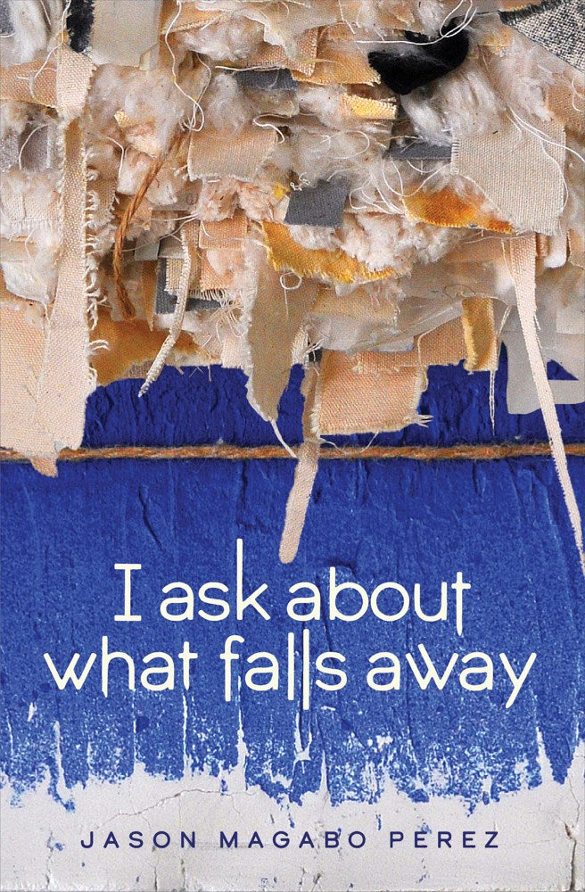 Book cover of "I ask about what falls away" by Jason Magabo Perez