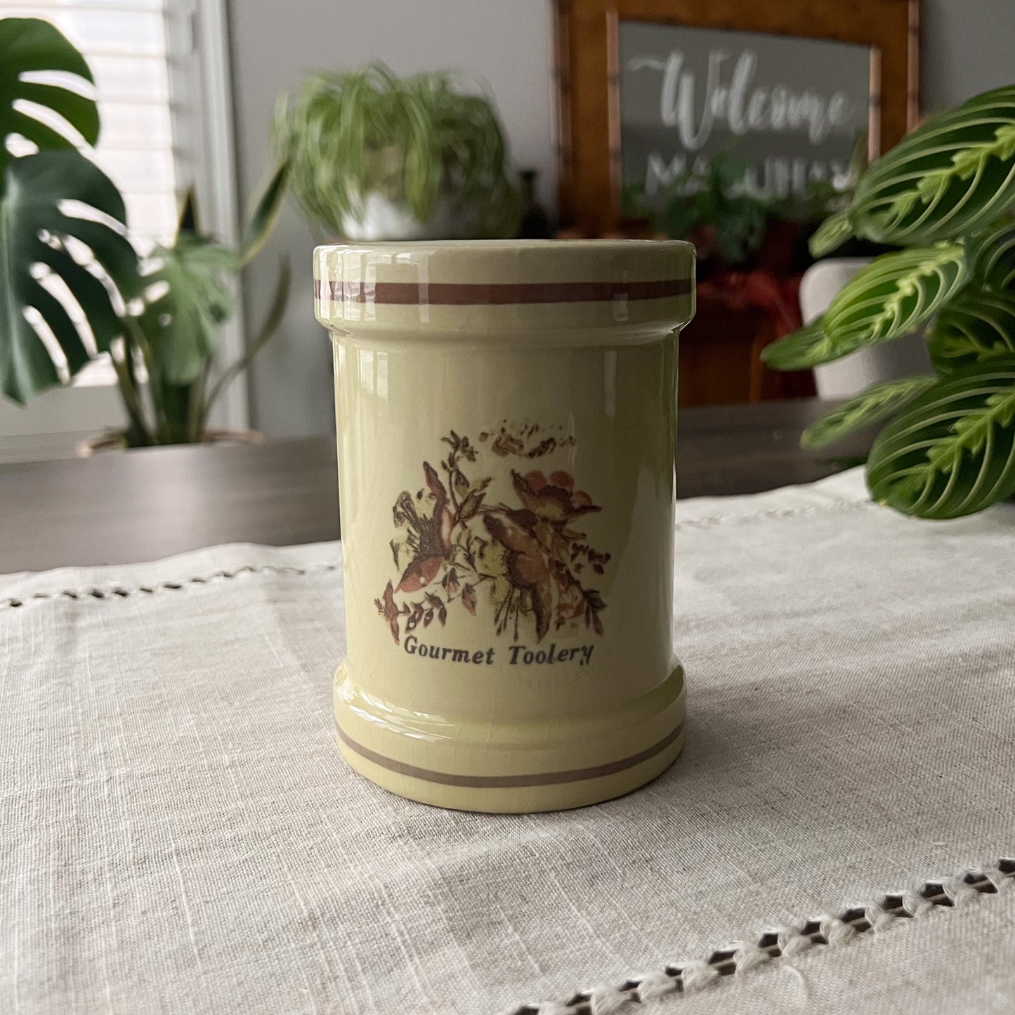Vintage Kitchen Utensil Jar