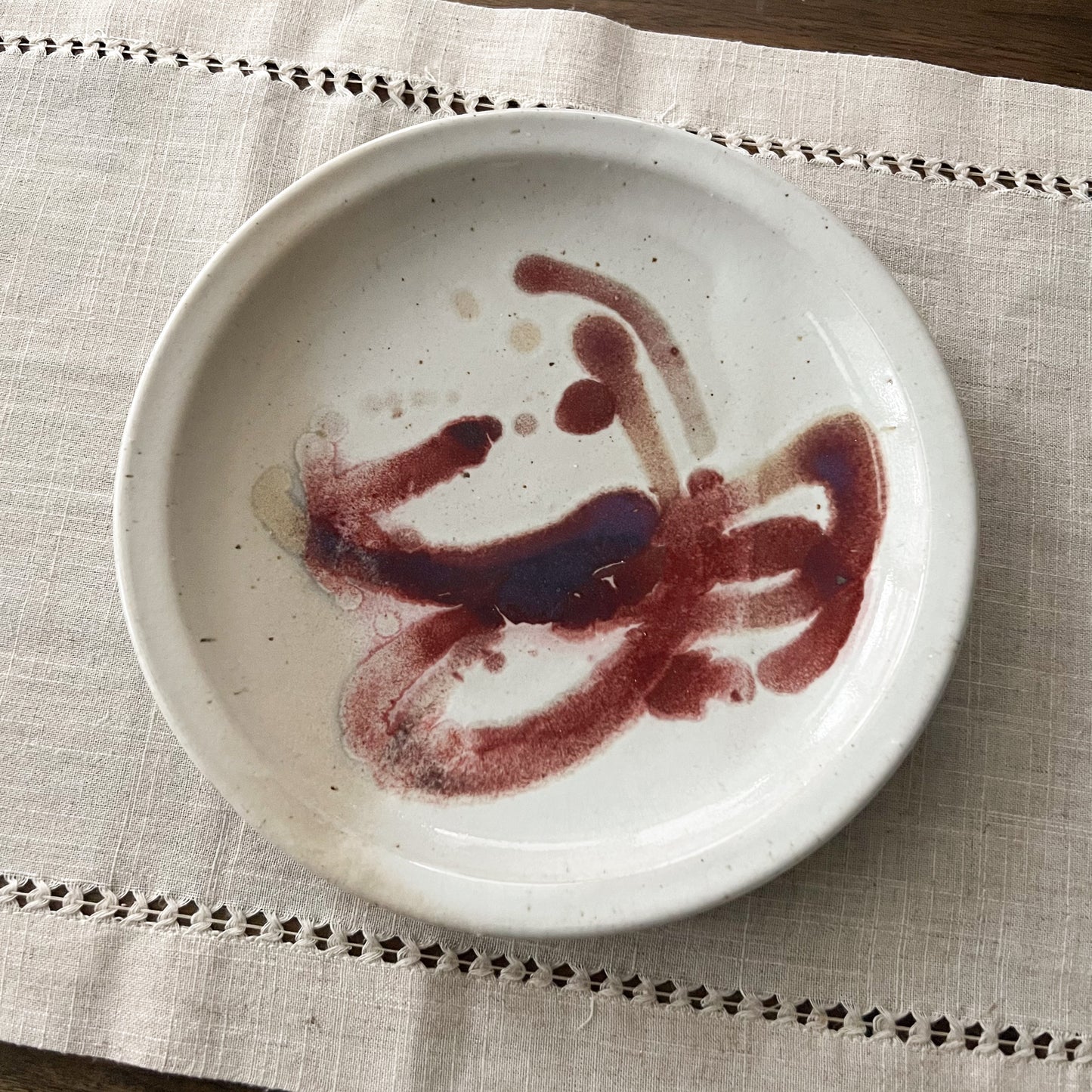 Studio Pottery Abstract Plate