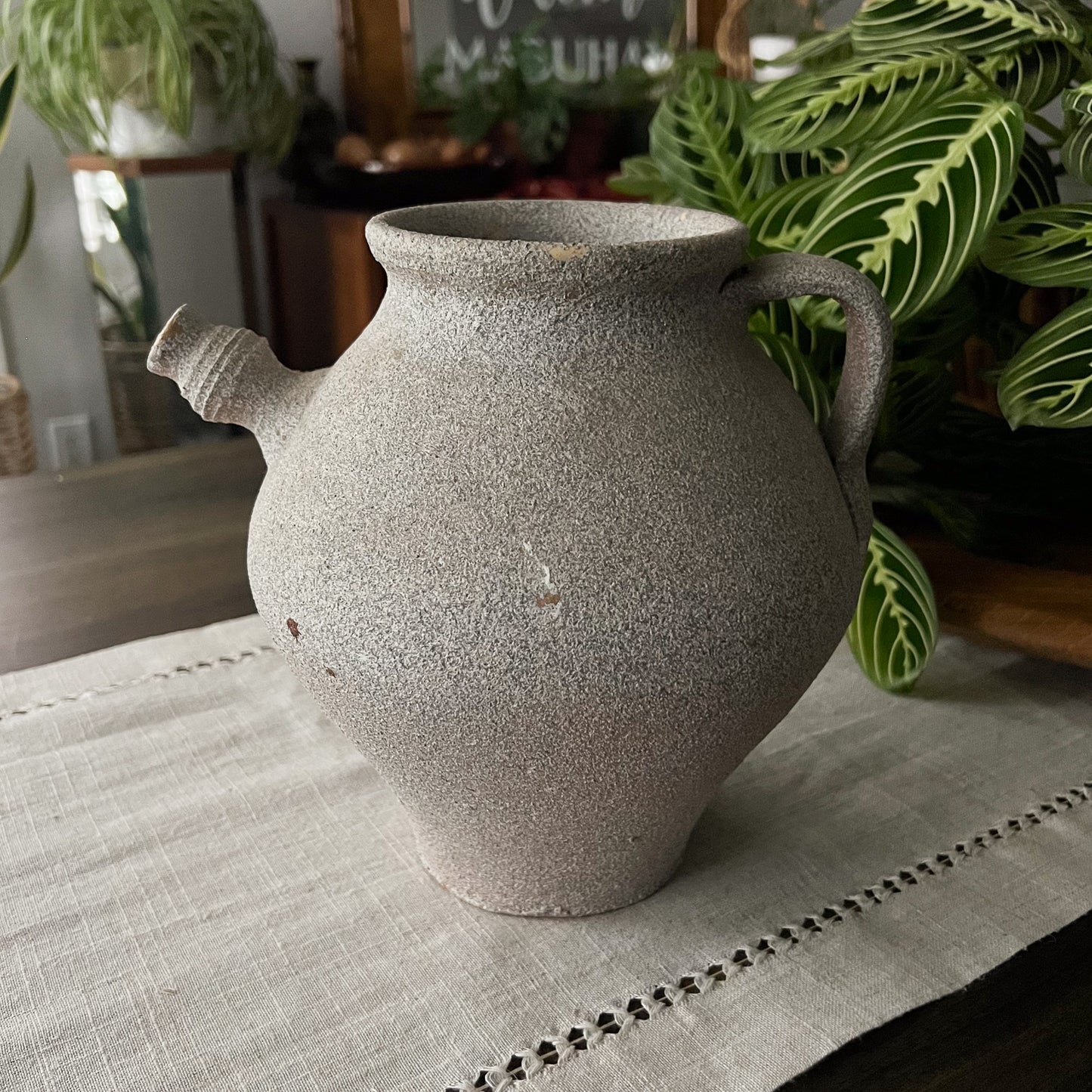 Studio Pottery Grey Jug Vase