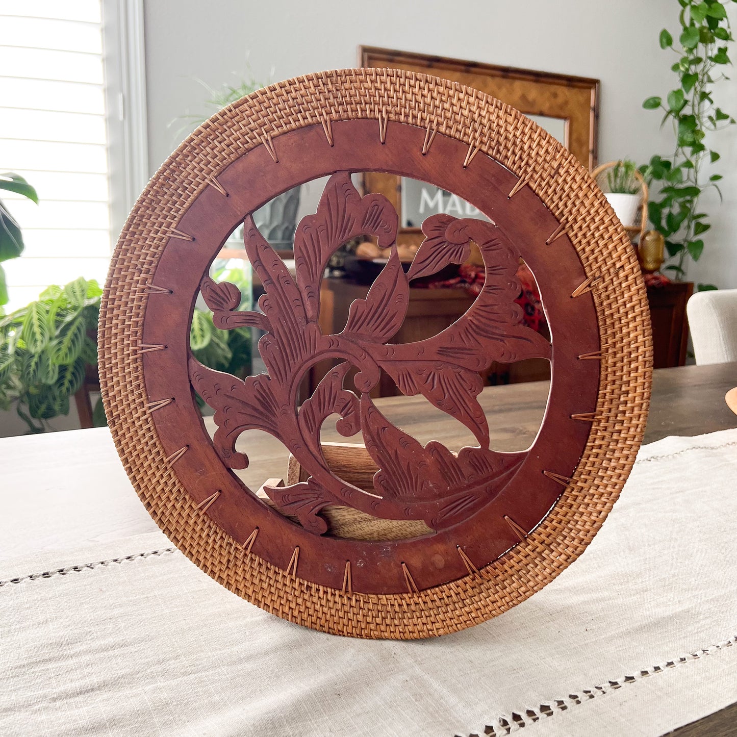 Wood Rattan Charger