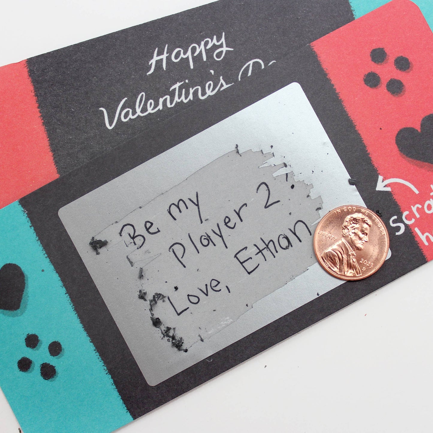 Scratch-off  Valentines - Game On